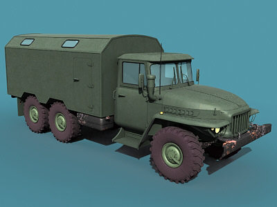 3d ural 375 ural-375 model - Ural-375 shelter by Alex Kontz
